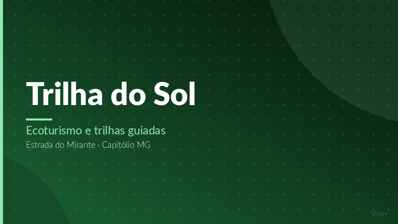 15% nos roteiros de trilha